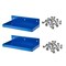 Triton Products 12 In. W x 6 In. D Blue Epoxy Coated Steel Shelf for 1/8 In. and 1/4 In. Pegboard, PK2 76126-2 - alternate 1